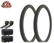 ALTA Bicycle 26" x 1.75" BLACK SIDE WALL COMP III FREESTYLE BMX TIRES 6pc SET.