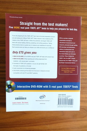* Official TOEFL iBT Test Volume 2 – Gebraucht, Neuwertig, inkl. CD - Bild 2 von 2