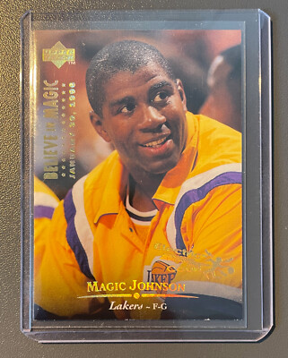 1995-96 Upper Deck Magic Johnson  Electric Court Gold - Retirement Card - SSP