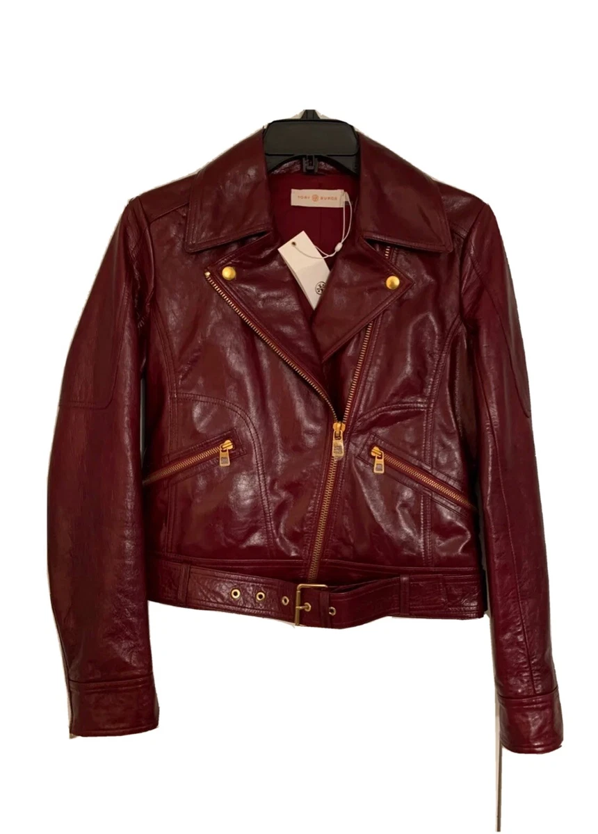 tory burch leather jacket BIANCA JACKET Size 0 Brand New With Tag