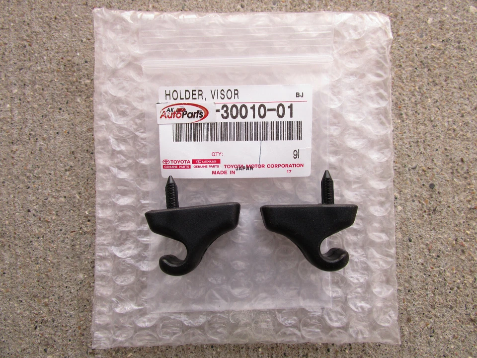 SE ADAPTA A: 82 - 85 TOYOTA CELICA PARASOL SOPORTE CLIP NEGRO CANTIDAD 2 OEM NUEVO Foto 2 de 3