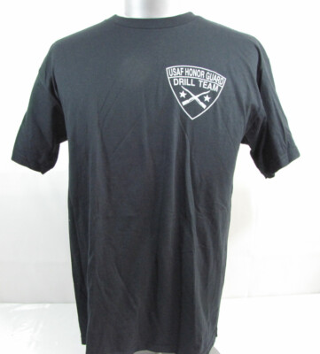 US Military USAF Air Force Honor Guard Drill Team Black T-Shirt