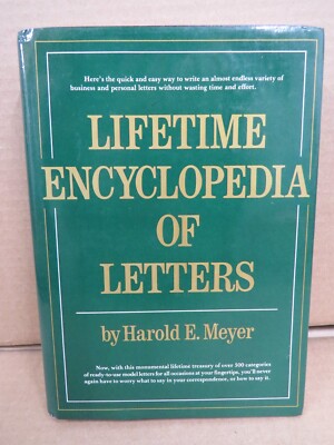 Lifetime Encyclopedia Of Letters Harold E. Meyer 1983 HCDJ Writing Guide