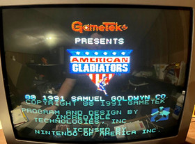 American Gladiators (Nintendo NES, 1993) w Manual - Tested! Works!