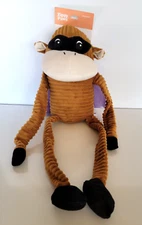 ZippyPaws Plush Dog Toy Monkey Crinkle Squeaky Halloween Super Monkey New