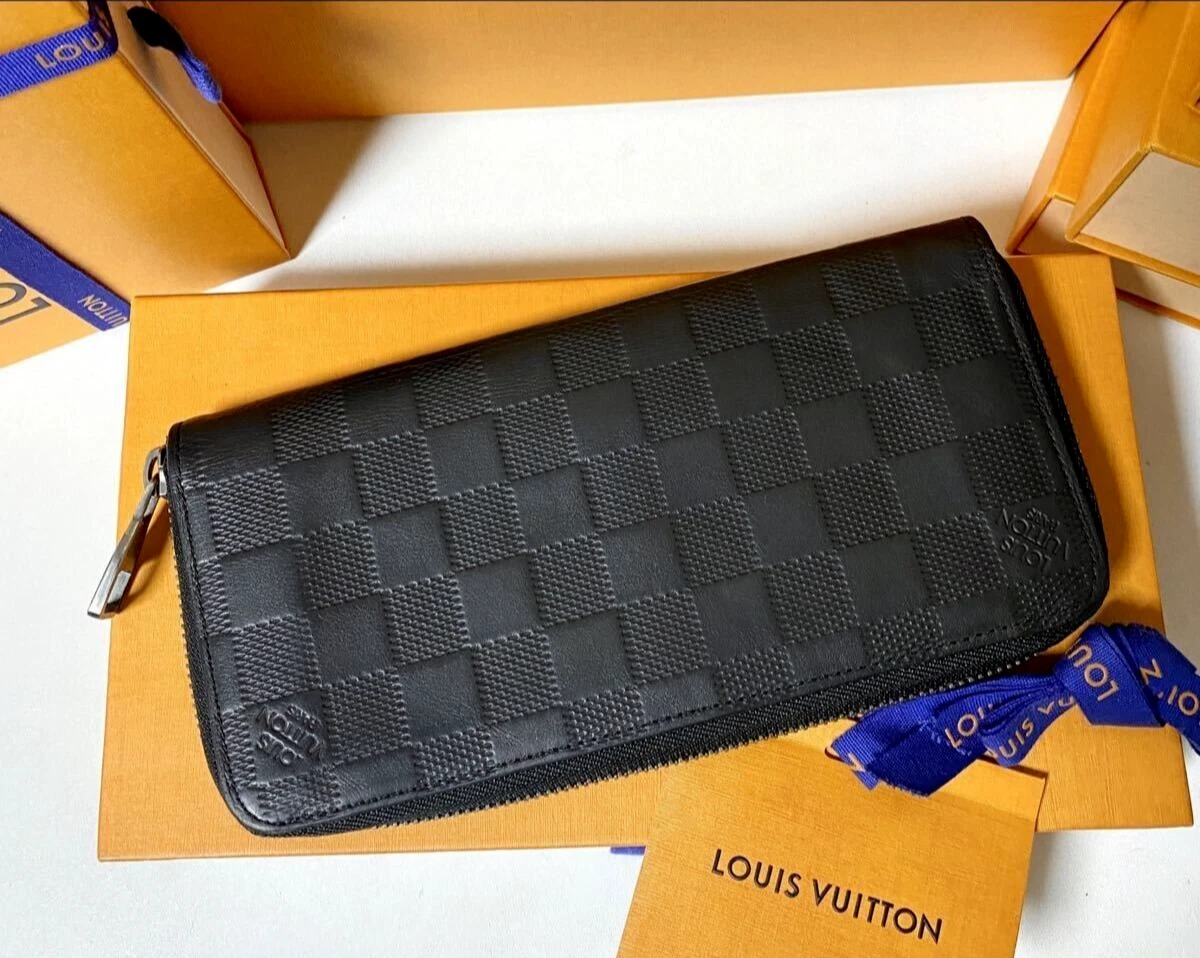 Louis Vuitton Zippy Wallet Vertical Damier Infini N63548 Authentic CA4139