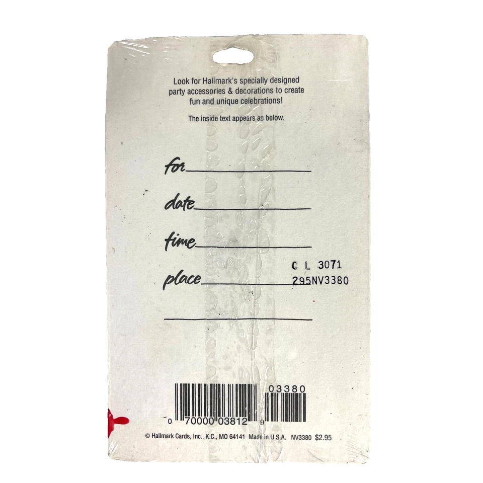 Hallmark Vtg Birthday Party Invitations 4 Pack Bundle 32 Invites Abstract Flower - Image 3 of 4