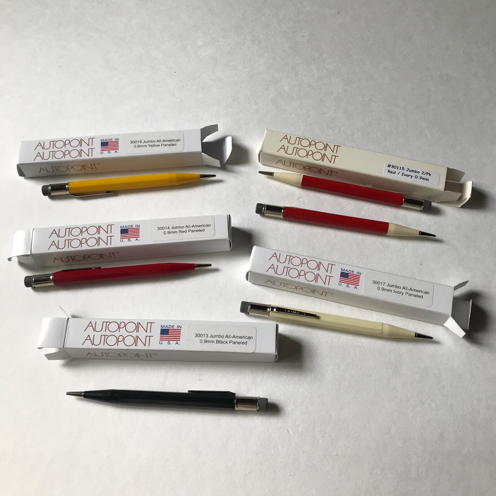 Autopoint Mechanical Pencil, Autopoint Jumbo 0.9 mm, New in Box, Lot of