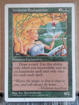 MTG VERDURAN ENCHANTRESS PLAYED - INCANTATRICE VERDE DEI BOSCHI - 8TH - MAGIC