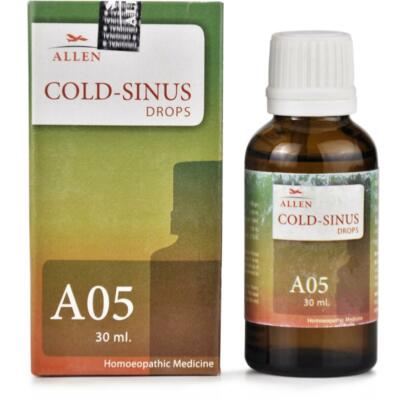 Allen A5 Cold Sinus Drops [30ml] For Sinusitis, Headache, Sneezing Homeo,