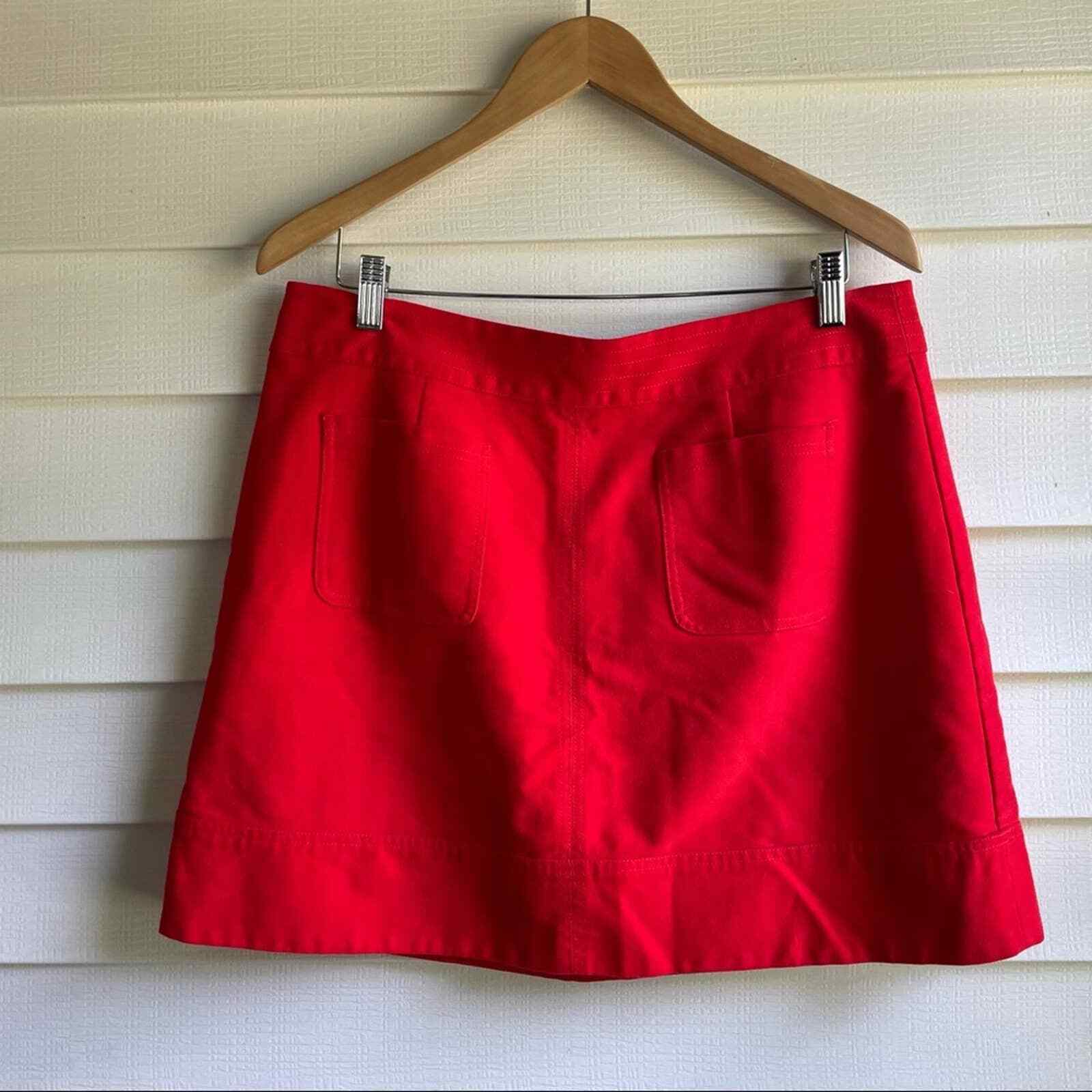 Boden Dorchester Mini Cherry Red Skirt Size 10 Petite Gem