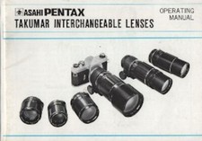 Asahi Pentax Takumar Interchangeable Lenses Operating Manual