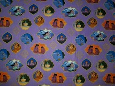 LINED WINDOW VALANCE CURTAIN 42X12 DISNEY ALADDIN MOVIE GENIE PRINCESS JASMINE