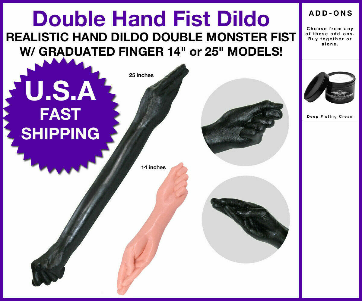 Godemiché Double Fist En PVC - Couleur Noir, Pour Dilatation, Marque Push Extrem Toys, Neuf