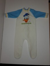 Vintage Lullaby Land Disney Donald Duck Baby Sleeper Pjs Pajama 0-3 Months 1pc