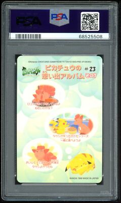 Pokemon Japanese Sealdass Fancy Graffiti 23 Pikachu & Vulpix PSA