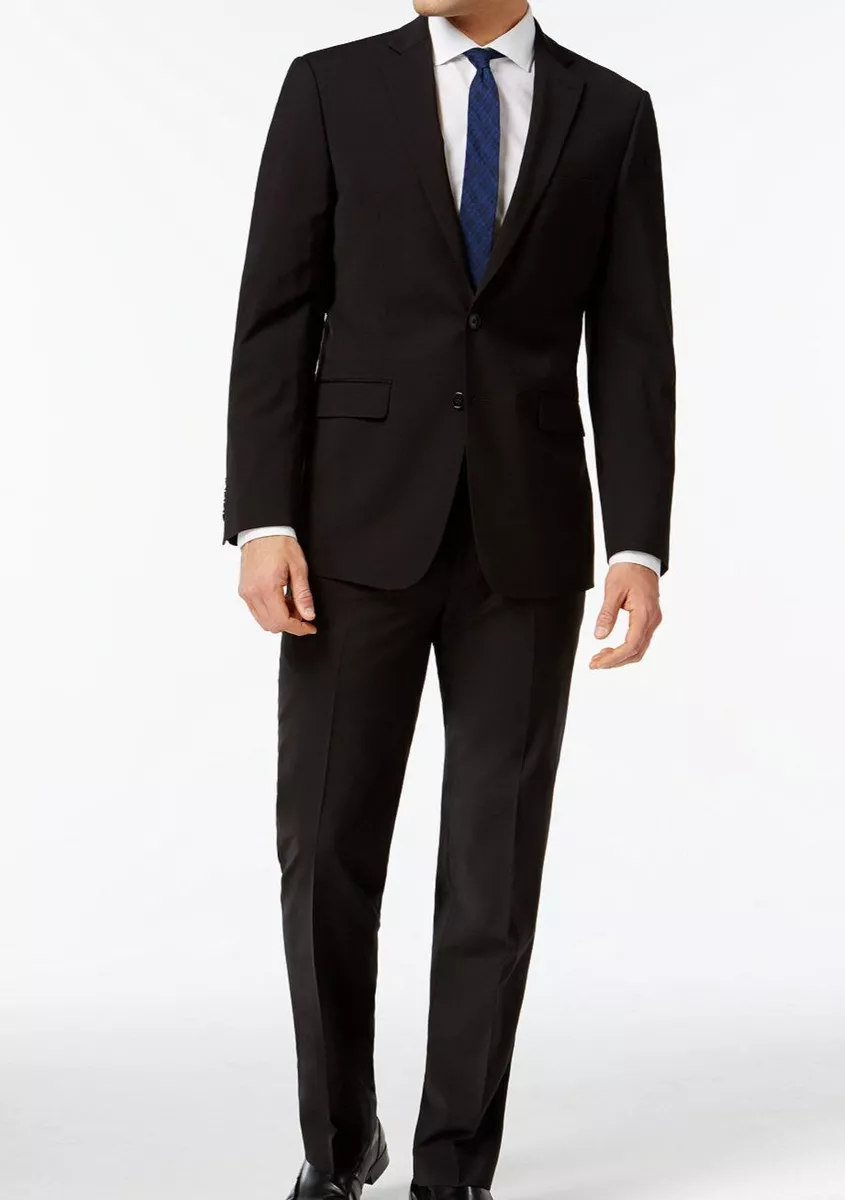 Calvin klein black suit hotsell pants