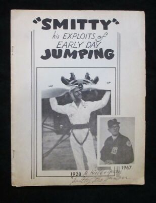 Skydiving Smitty His Exploits of Early Day Jumping Signed Vintage Aviation 1967