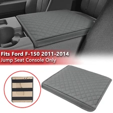 Center Console Armrest Cover Protector Gray for Ford F-150 Jump Seat 2011-2014