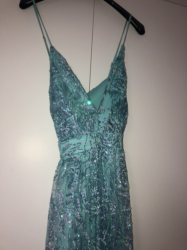 Vestito Donna Lungo Elegante Da Sera Cerimonia Party Sexy Brillantinato |  eBay