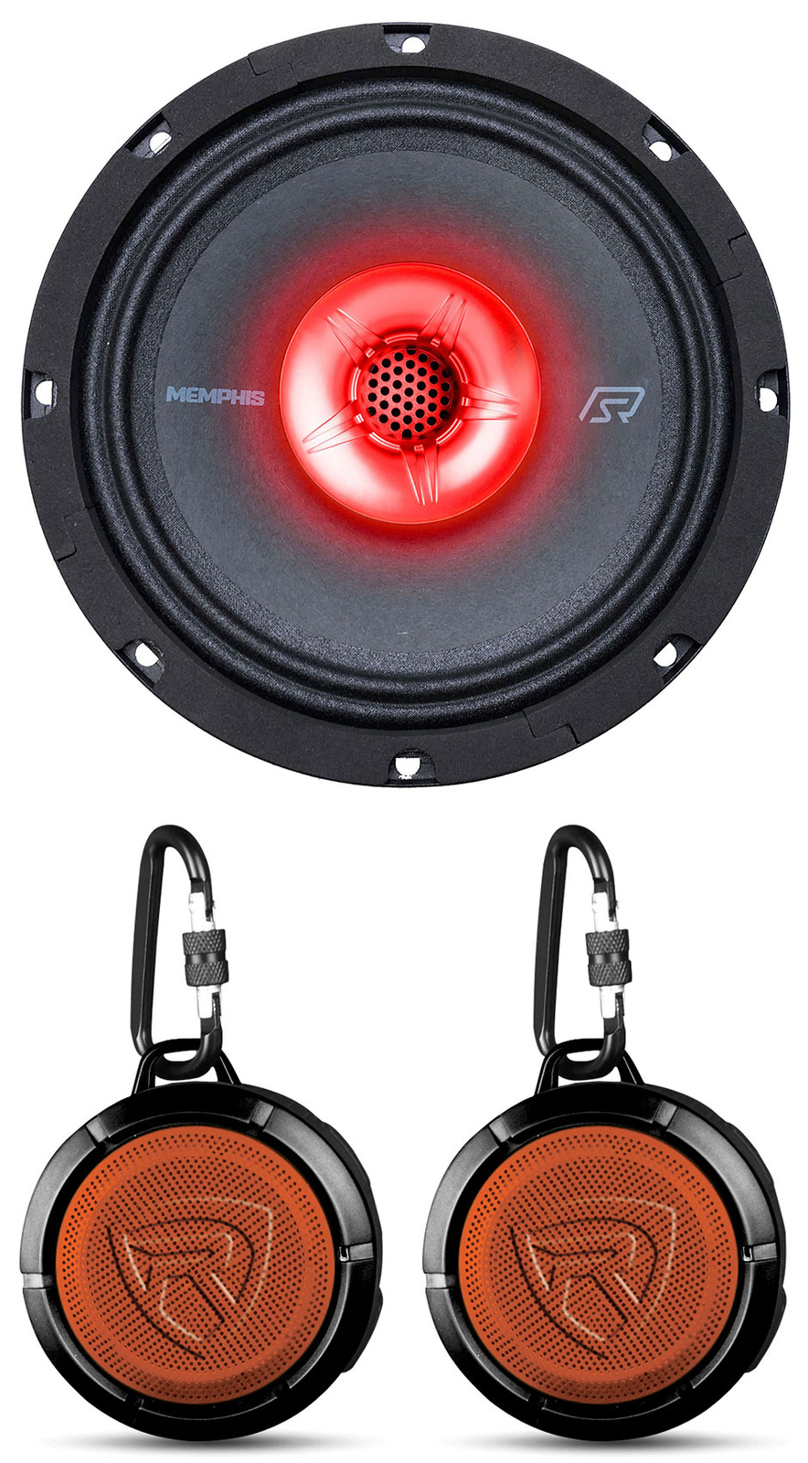 Memphis Audio SRXP82WTV2 8 Автомобильный динамик с RGB светодиодным рупорным твитером Домашние динамики