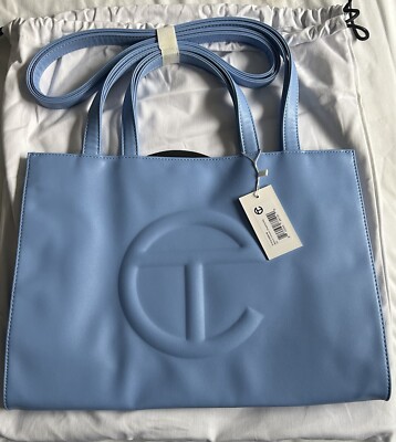 Brand New Telfar Medium Cerulean Shopping Bag - Fast Shipping!