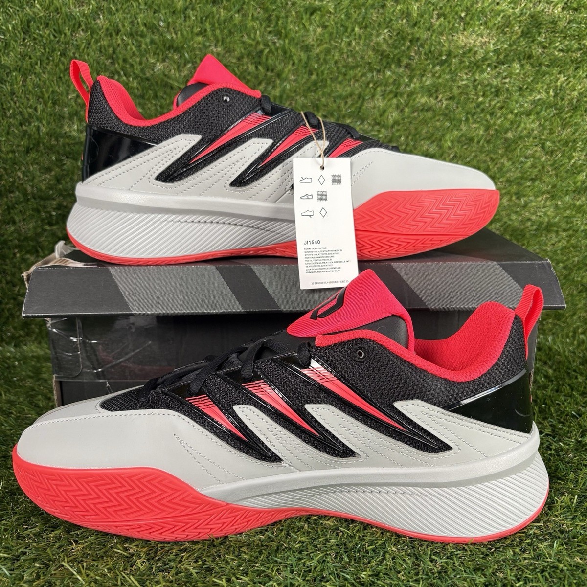 Adidas Dame Certified 3 Low Basketball Shoe Grey Black Red Size 9