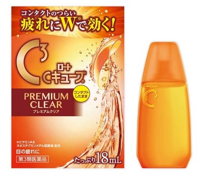 Rohto C3 Culb Premium Clear eye Drops 18 mL For Contact Lens Users
