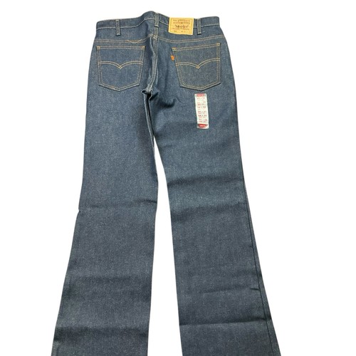Vintage Levi’s orange tab 90s 517 dark wash boot cut jeans 34x31 USA made NOS - Image 1