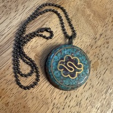 Turquoise Copper Orgone Necklace Crystal Healing Spiritual Protection Pendant