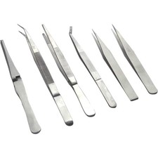 6-Pc. Stainless Steel Tweezer Set