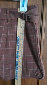 Free People Saturn Bubble Mini Skirt Brown Plaid Pattern Size 8