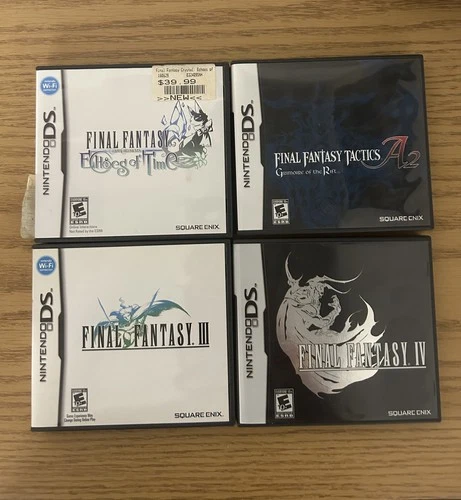 DS Final Fantasy Tactics A2 + Echoes of Time + III + IV LOT CIB UNTESTED
