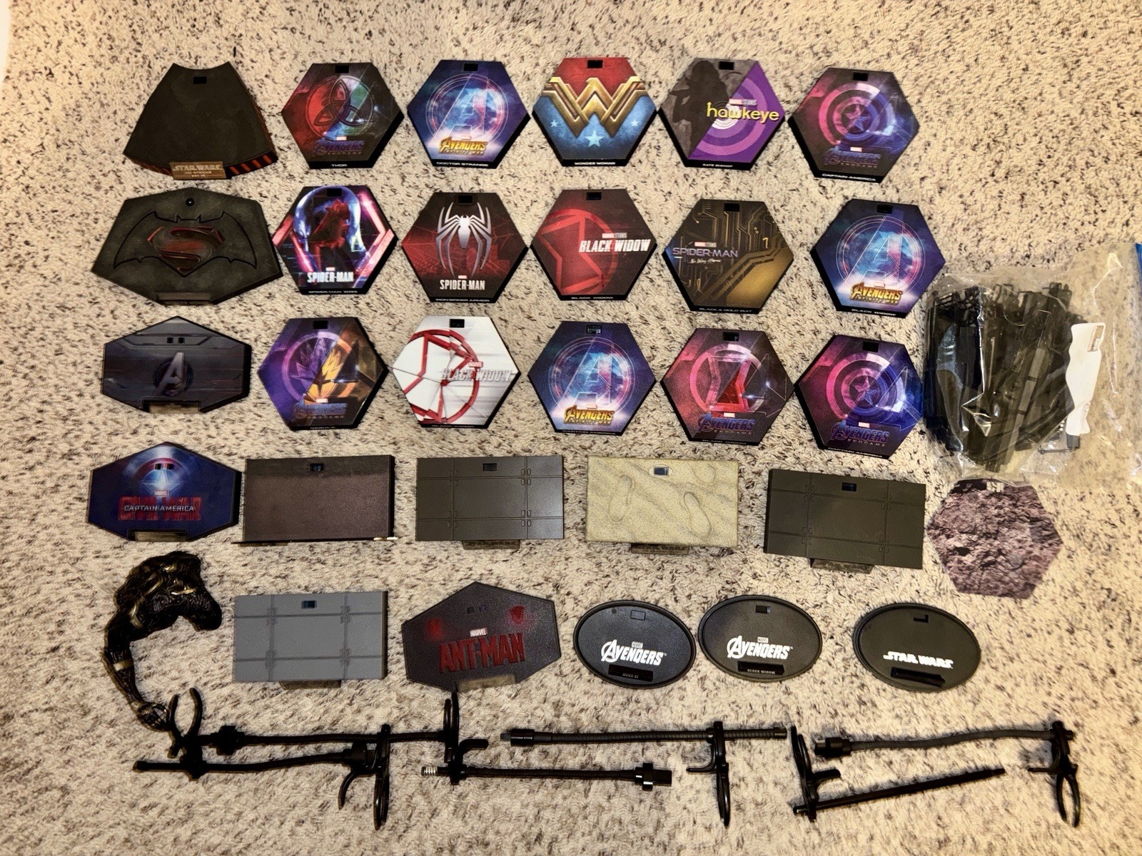1/6 Figure Stand Lot Marvel Avengers Spider-man Star Wars Ba
