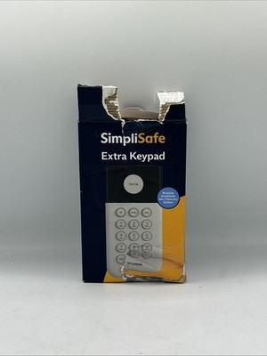 SimpliSafe Extra Keypad Model KPD301 / KP3W For Security Alarm System Damage Box