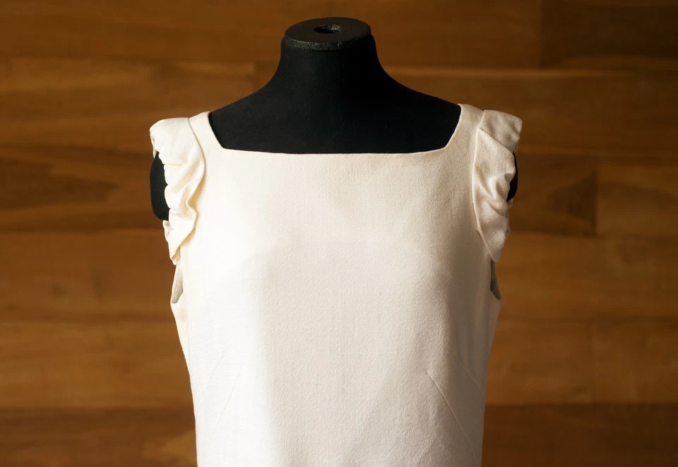 Women's milky vintage cocktail midi dress Pierre Balmain, size M, L - Image 2 of 4