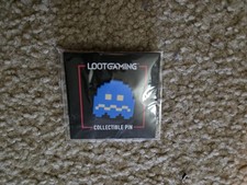 Pac-Man Blue Ghost Inky Loot Crate Gaming Collectible Lapel Hat Pin 2018