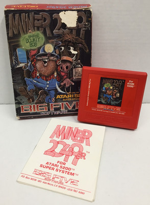 COMPLETE Miner 2049er ATARI 5200 Original Case MANUAL Cartridge w/ BOX PROTECTOR