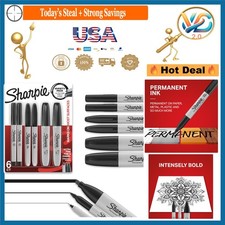 6-Piece Permanent Marker Set Includes Fine, U...