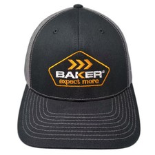 Richardson Trucker Hat Black Gray OS Mesh Back Snapback 112 Embroidered