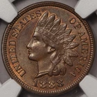 1888 Indian Cent NGC MS-63BN (Very Close to RB!)