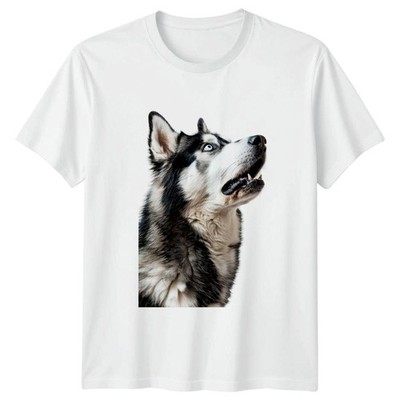 T-Shirt Siberian Husky blaue Augen Profil Husky Hund Geburtstag Geschenk für Sie und Ihn