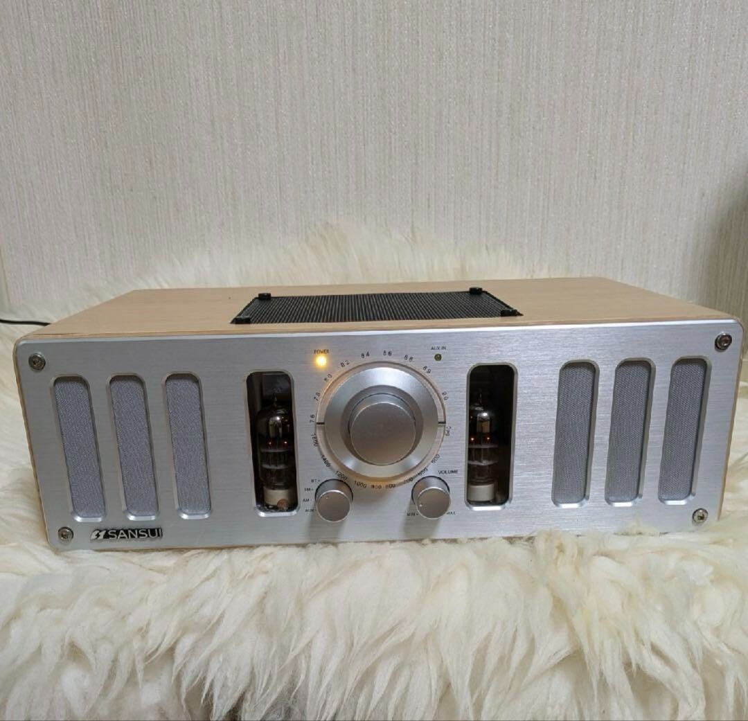 SANSUI SHT‑9002 Tube Amp Speaker Bluetooth FM/AM Compact Vintage 