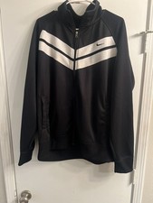 Mens Size 2XL Nike Windrunner Sportswear Hooded Full-Zip Jacket Black Hoodie