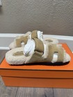 Hermès Chypre Sandal Beige Écru Suede Shearling Women’s Size 36 — photo 4