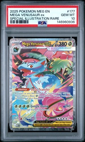2025 POKEMON MEGA EVOLUTION SPECIAL ILLUSTRATION RARE MEGA VENUSAUR EX PSA 10