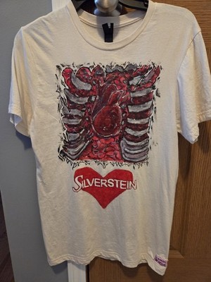 HANDPAINTED BY ME Silverstein T-shirt Gildan Softstyle My Heart Bleeds No More S