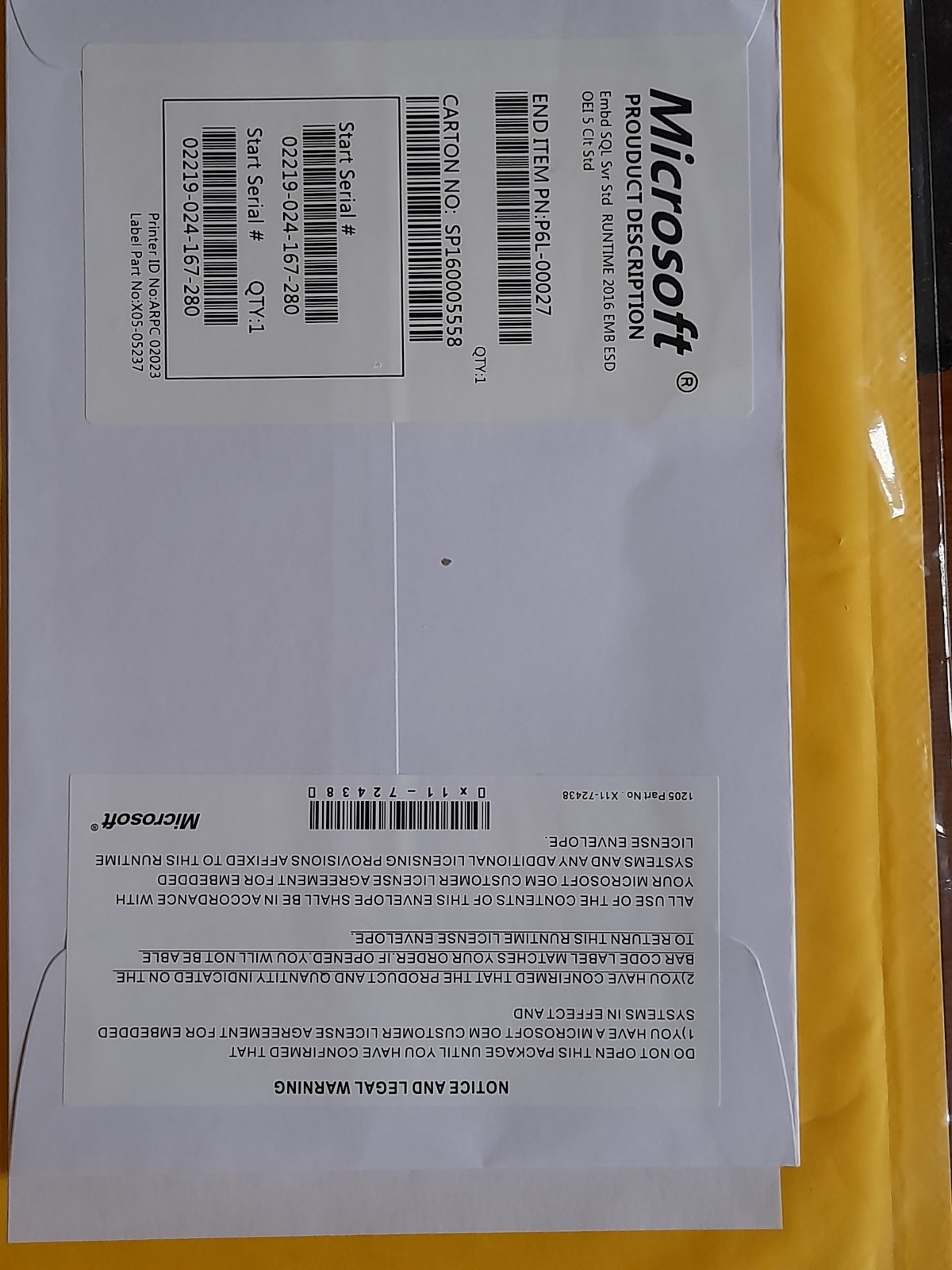 Microsoft SQL Server 2016 2019 2022 Standard w CALs  DVD + License Pack