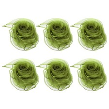 6Pcs Dance Scarves 24" x 24" Juggling Scarves for Magic Music Olive Color