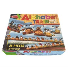 Melissa  Doug Alphabet Train Floor Puzzle 424 Animals Complete 10 Ft Long